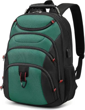 Boavan Laptop Backpack for men, 15.6 inch Laptop Bag with USB Port, Waterproof Travel Work Backpack Purse, Anti-Theft Teacher Nurse Doctor Casual Bookbags Office Business backpackDeep Juniper Black