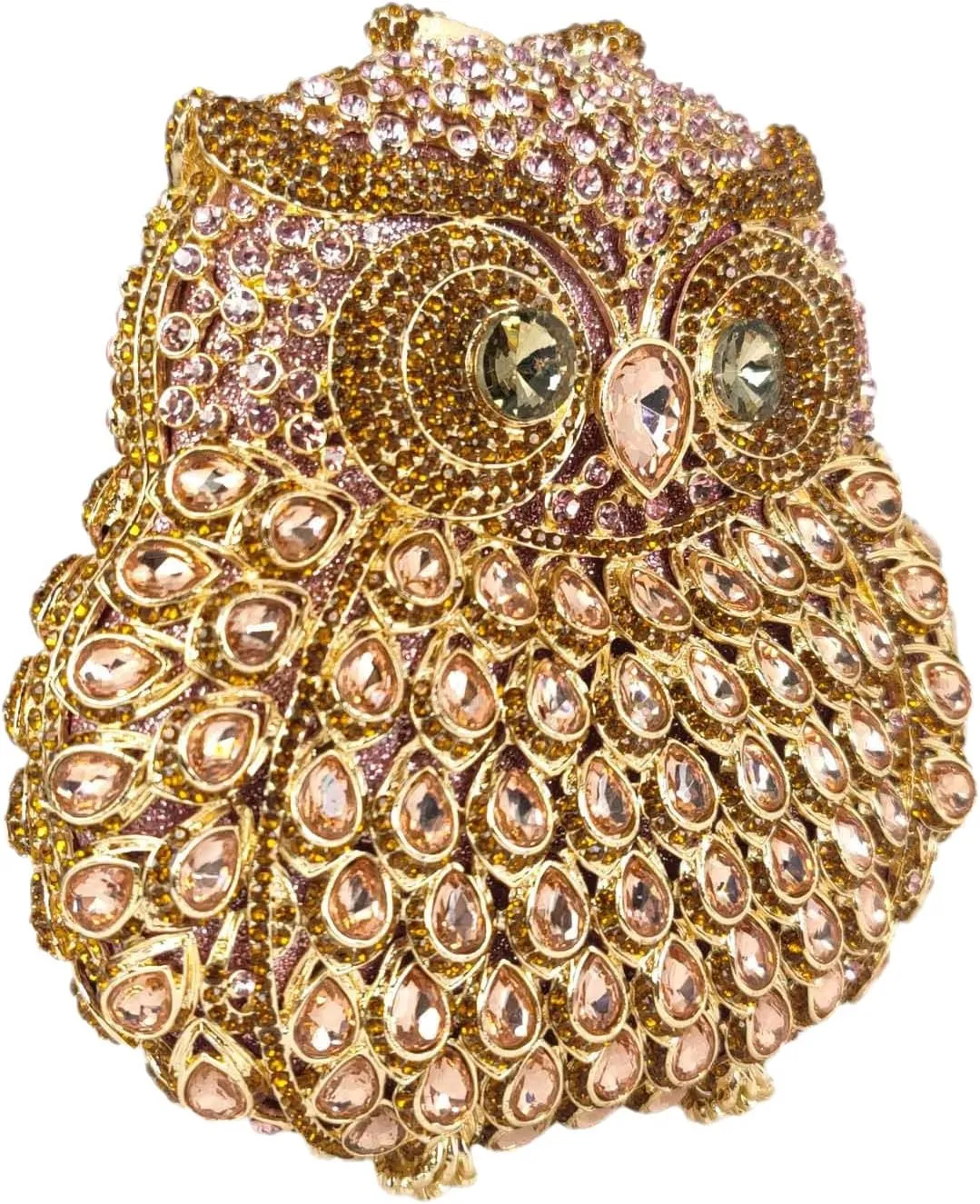 Boutique De FGG Owl Crystal Clutch Bag Animal Evening Handbags Women Formal Party Rhinestone Clutch Purse,Mini