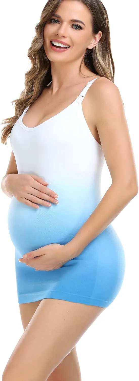 BRLIDO Womens Nursing Tank Tops Built in Bra for Breastfeeding Maternity Camisole Brasieres
