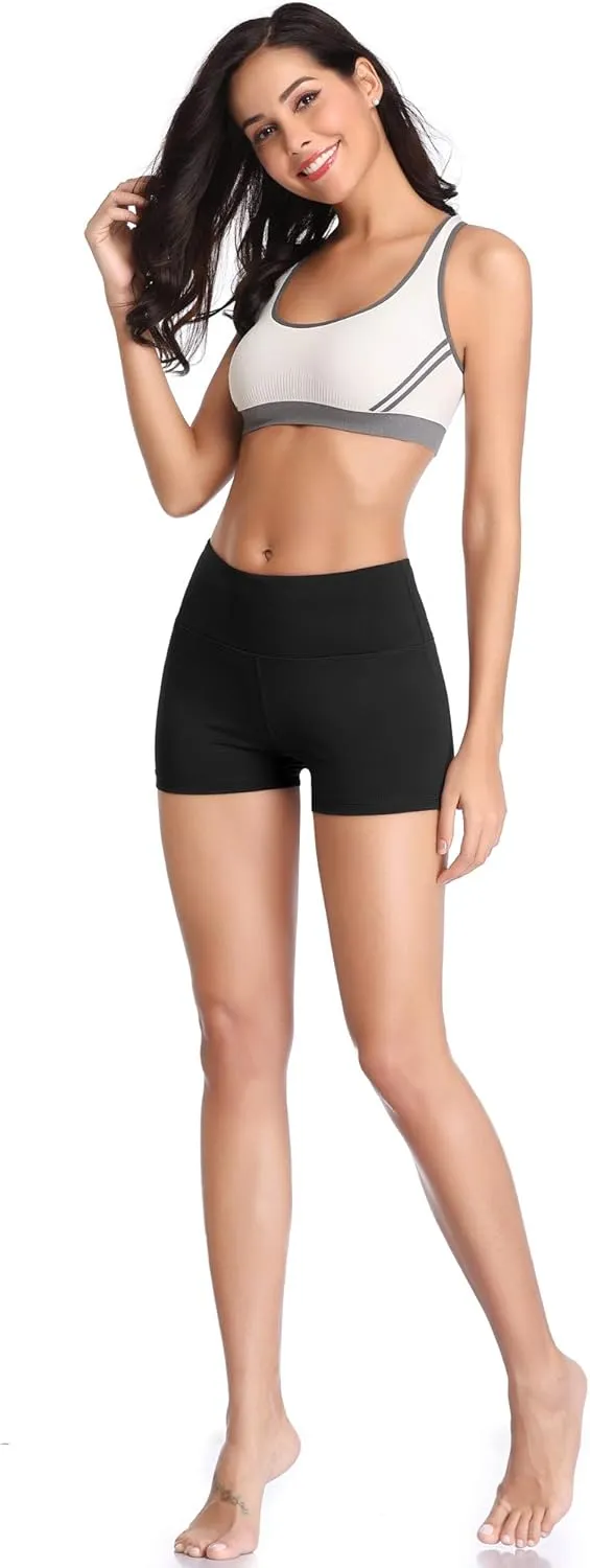 CADMUS Women's High-Waisted Spandex Athletic Shorts for Yoga, Running, Volleyball
