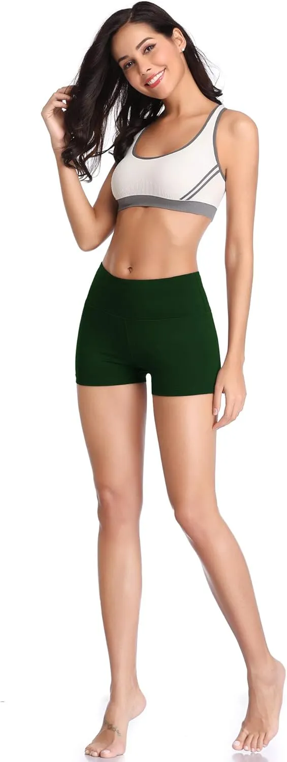 CADMUS Women's High-Waisted Spandex Athletic Shorts for Yoga, Running, Volleyball