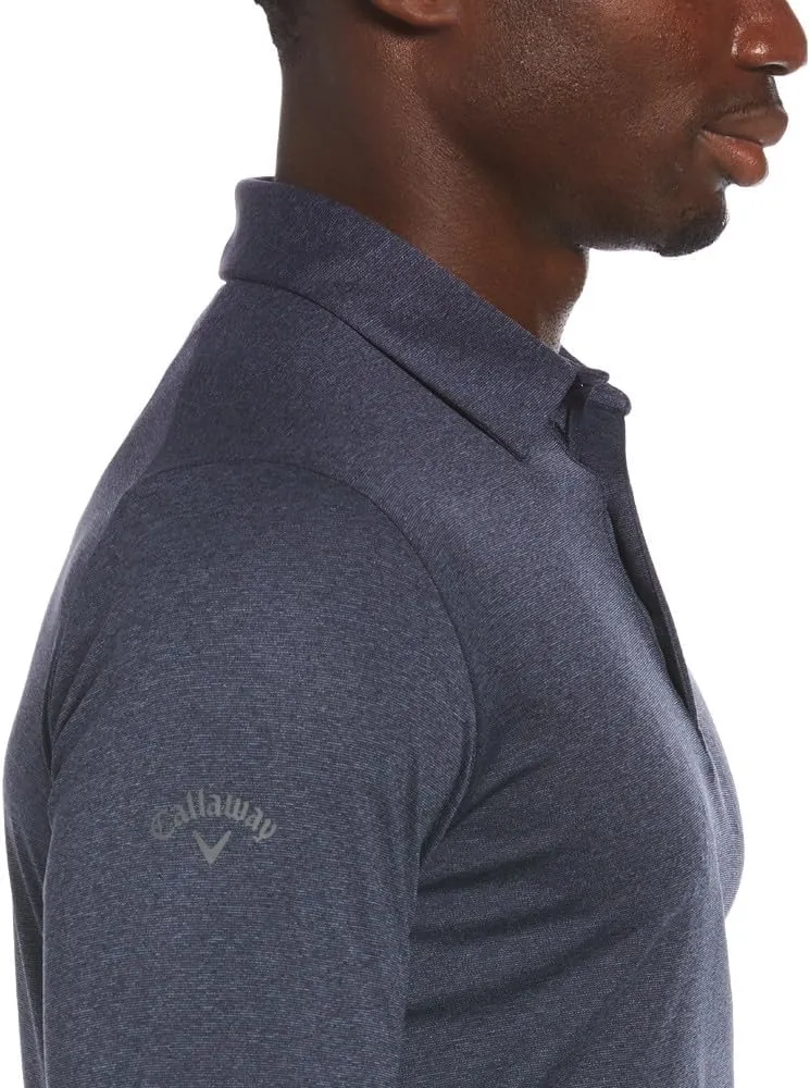 Callaway Men's Essential Long Sleeve Golf Polo Shirt with Swing Tech, Opti-Dri Technology & Sun Protection