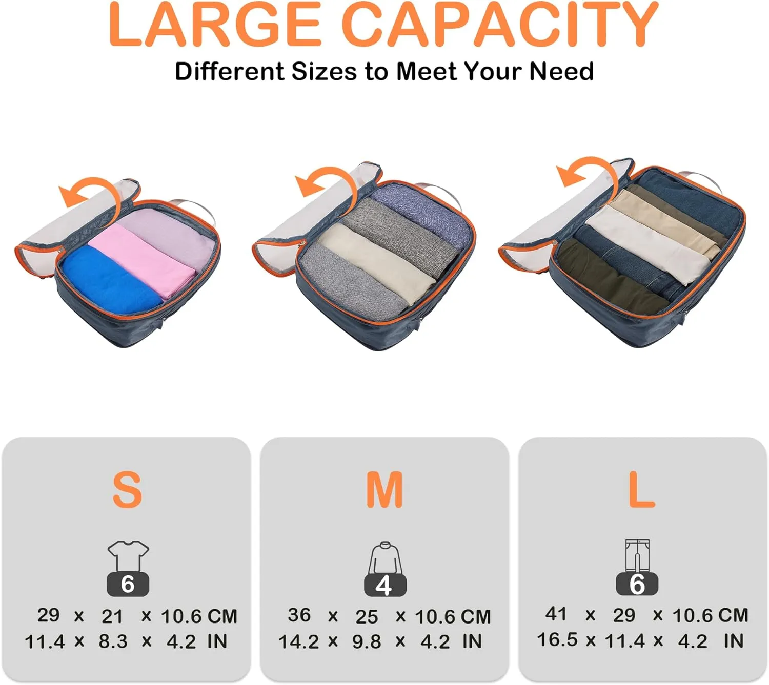 Cipway Mesh Compression Packing Cubes, Ultralight See Through Luggage Organizer Bags, Travel Essentials for Carry on Suitcase 3Pcs,Grey