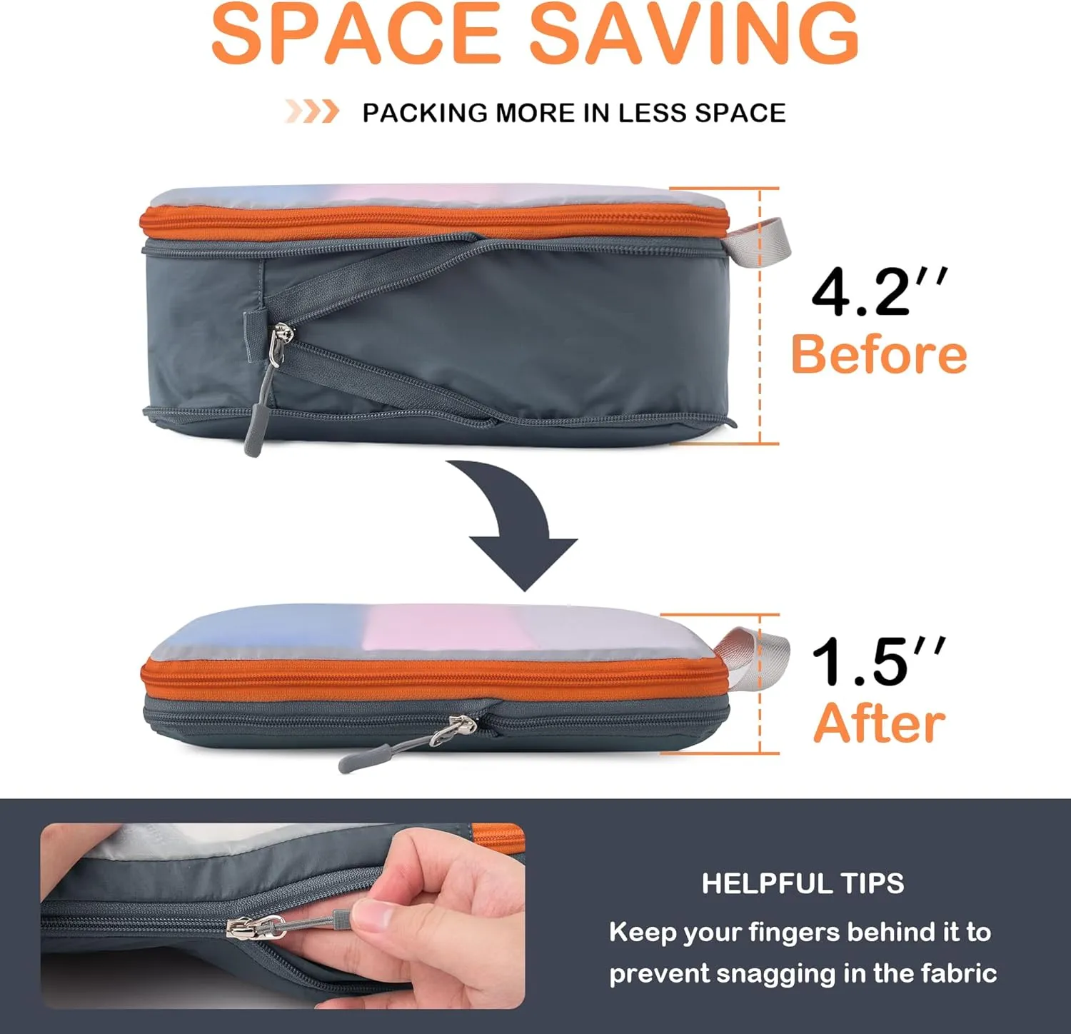 Cipway Mesh Compression Packing Cubes, Ultralight See Through Luggage Organizer Bags, Travel Essentials for Carry on Suitcase 3Pcs,Grey