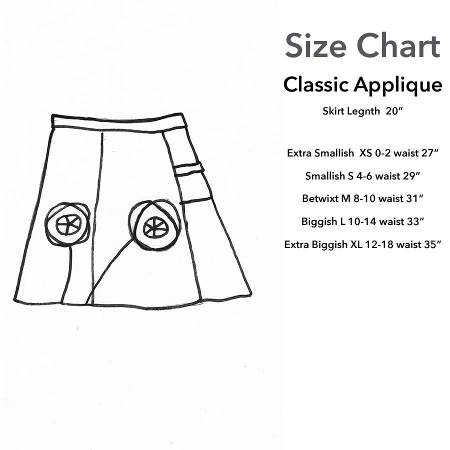 Classic Appliqué Skirt-Pattern Poppy