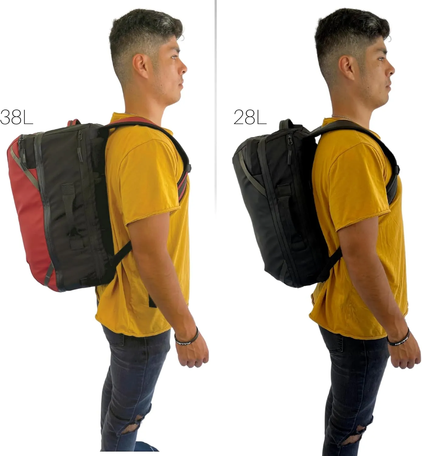 COR Surf Travel Backpack | Flight Approved Carry On Laptop Backpack with Secret Passport Pockets | The Island Hopper (28L, Lava Red)
