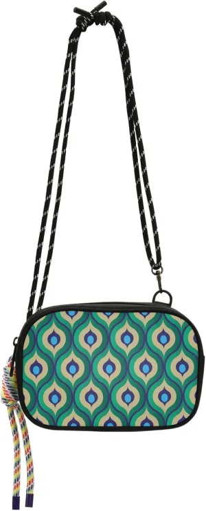 Crossbody Bag Abstract Peacock Texture Cell Phone Purse Wallet with Credit Card Slots Multicolor Handbag with Adjustable Strap Fits Phone Keys And More