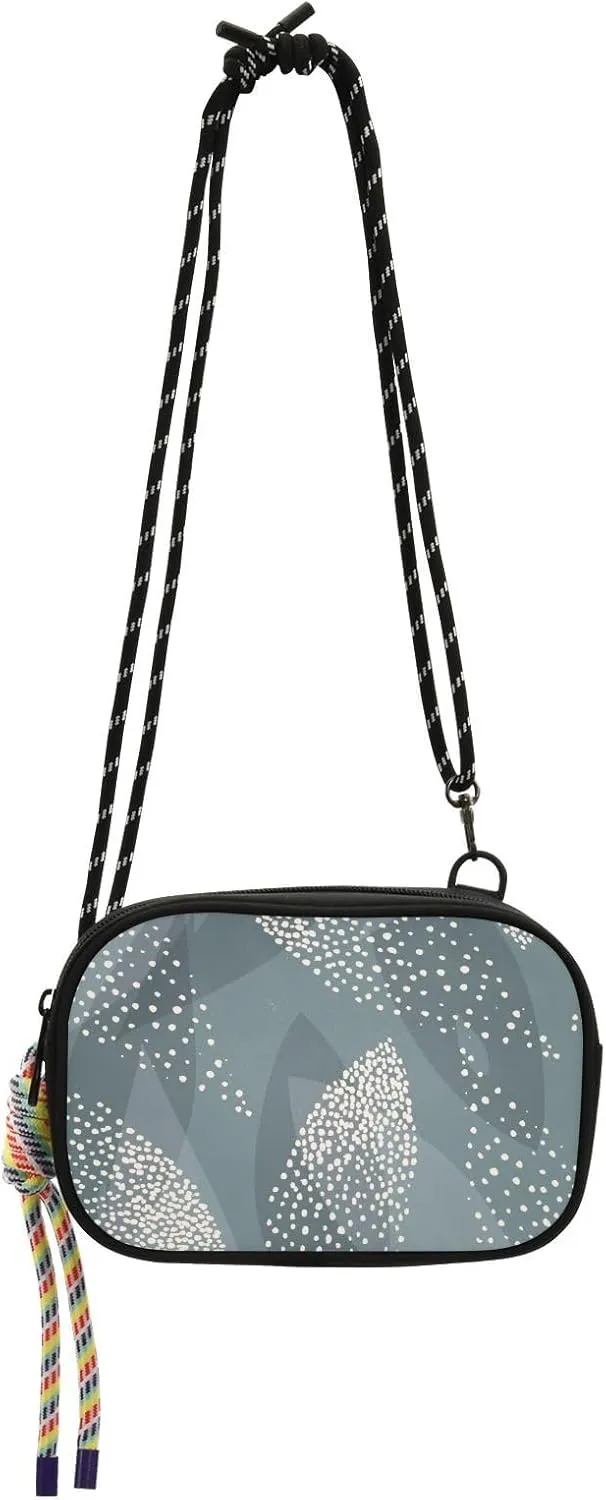 Crossbody Bag Abstract Watercolor Leaves Cell Phone Purse Wallet with Credit Card Slots Multicolor Handbag with Adjustable Strap Fits Phone Keys And More