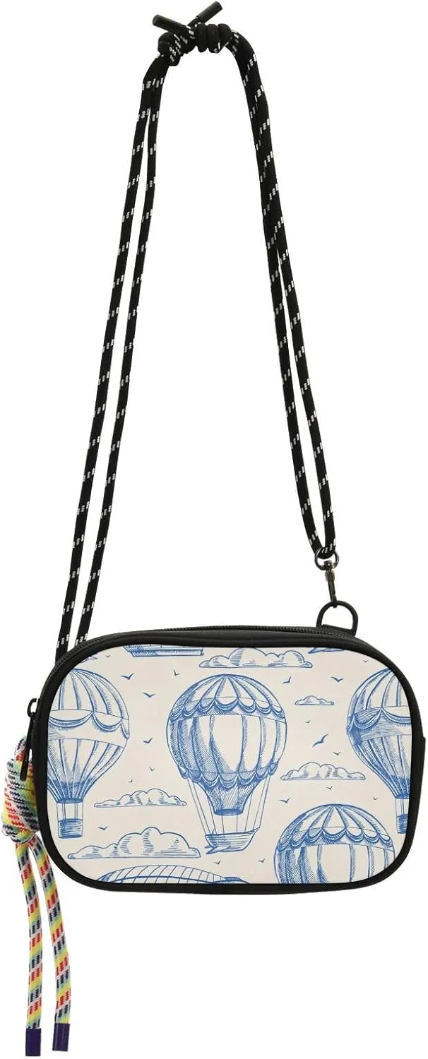 Crossbody Bag Balloons and Airships Cell Phone Purse Wallet with Credit Card Slots Multicolor Handbag with Adjustable Strap Fits Phone Keys And More