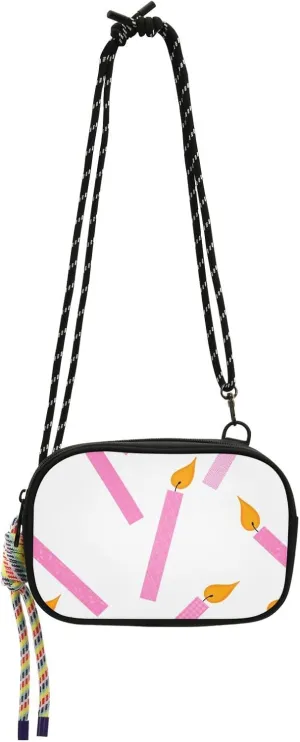 Crossbody Bag Birthaday Pink Burning Candles Cell Phone Purse Wallet with Credit Card Slots Multicolor Handbag with Adjustable Strap Fits Phone Keys And More