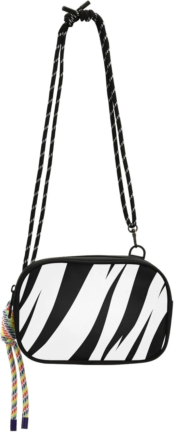 Crossbody Bag Black and White Tiger Stripes Cell Phone Purse Wallet with Credit Card Slots Multicolor Handbag with Adjustable Strap Fits Phone Keys And More