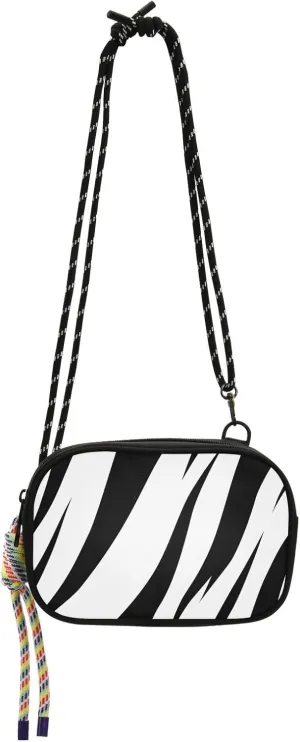 Crossbody Bag Black and White Tiger Stripes Cell Phone Purse Wallet with Credit Card Slots Multicolor Handbag with Adjustable Strap Fits Phone Keys And More