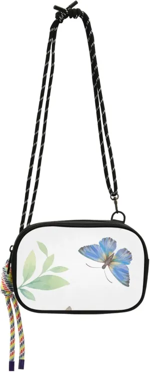 Crossbody Bag Butterflies Dragonflies Cell Phone Purse Wallet with Credit Card Slots Multicolor Handbag with Adjustable Strap Fits Phone Keys And More