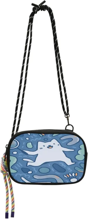 Crossbody Bag Cats Playing Badminton Cell Phone Purse Wallet with Credit Card Slots Multicolor Handbag with Adjustable Strap Fits Phone Keys And More