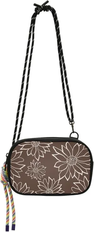 Crossbody Bag Chamomiles Floral Brown Cell Phone Purse Wallet with Credit Card Slots Multicolor Handbag with Adjustable Strap Fits Phone Keys And More