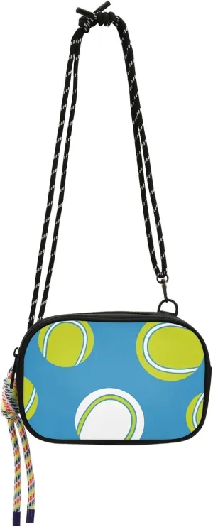 Crossbody Bag Colorful Tennis Balls Cell Phone Purse Wallet with Credit Card Slots Multicolor Handbag with Adjustable Strap Fits Phone Keys And More