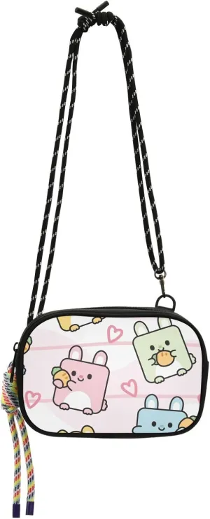 Crossbody Bag Cute Rabbit in Square Shape Cell Phone Purse Wallet with Credit Card Slots Multicolor Handbag with Adjustable Strap Fits Phone Keys And More