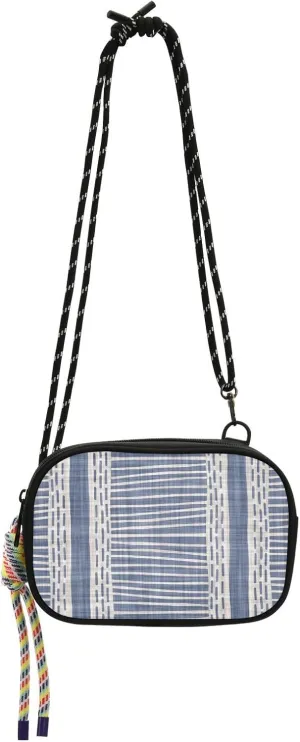 Crossbody Bag French Woven Linen Stripe Texture Cell Phone Purse Wallet with Credit Card Slots Multicolor Handbag with Adjustable Strap Fits Phone Keys And More