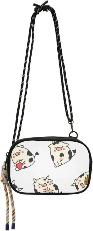 Crossbody Bag Kawai Cow Cell Phone Purse Wallet with Credit Card Slots Multicolor Handbag with Adjustable Strap Fits Phone Keys And More