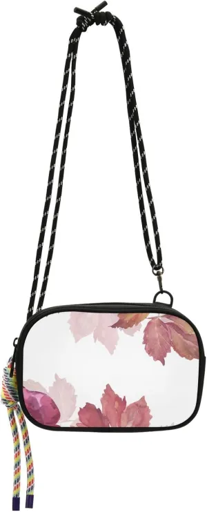 Crossbody Bag Magenta Flowers Cell Phone Purse Wallet with Credit Card Slots Multicolor Handbag with Adjustable Strap Fits Phone Keys And More