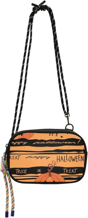 Crossbody Bag Orange Pumpins on Rough Stripes Cell Phone Purse Wallet with Credit Card Slots Multicolor Handbag with Adjustable Strap Fits Phone Keys And More