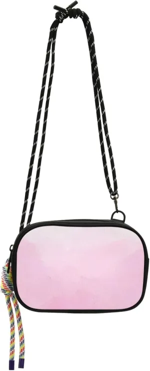 Crossbody Bag Pink Clouds Watercolor Cell Phone Purse Wallet with Credit Card Slots Multicolor Handbag with Adjustable Strap Fits Phone Keys And More