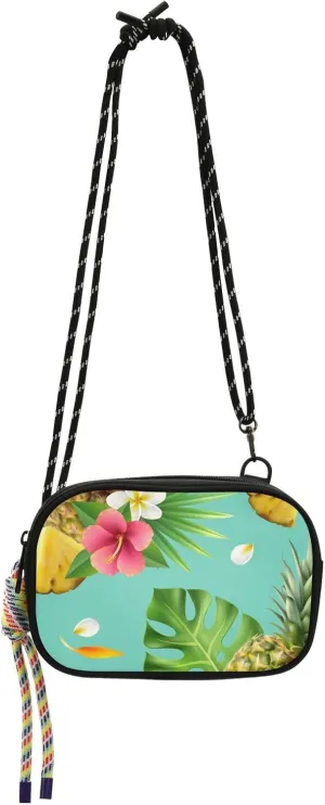 Crossbody Bag Realistic Pineapple Cell Phone Purse Wallet with Credit Card Slots Multicolor Handbag with Adjustable Strap Fits Phone Keys And More