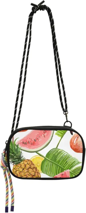 Crossbody Bag Tropical Summer Patterns Cell Phone Purse Wallet with Credit Card Slots Multicolor Handbag with Adjustable Strap Fits Phone Keys And More