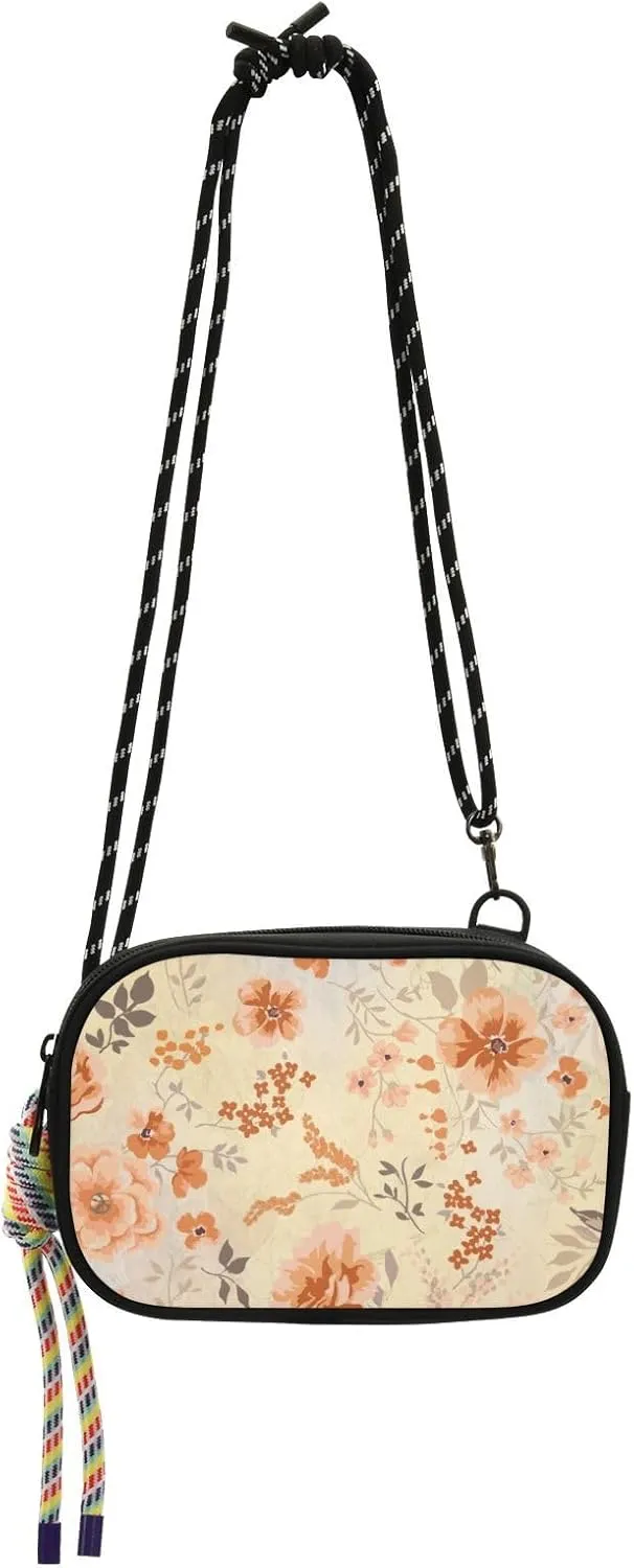 Crossbody Bag Watercolor Flower and Cloud Texture Cell Phone Purse Wallet with Credit Card Slots Multicolor Handbag with Adjustable Strap Fits Phone Keys And More