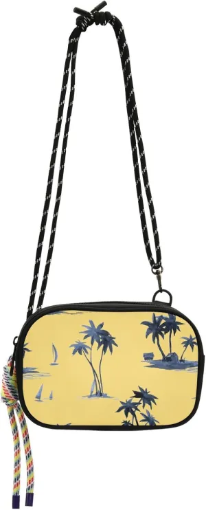 Crossbody Bag Watercolor Palm Trees Yellow Cell Phone Purse Wallet with Credit Card Slots Multicolor Handbag with Adjustable Strap Fits Phone Keys And More