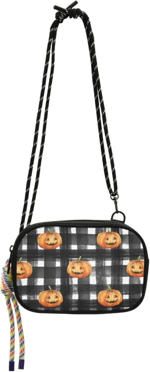 Crossbody Bag Watercolor Pumpkins Chevron Cell Phone Purse Wallet with Credit Card Slots Multicolor Handbag with Adjustable Strap Fits Phone Keys And More