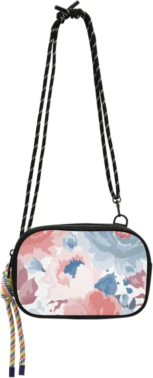Crossbody Bag Watercolor Rose Peony Cell Phone Purse Wallet with Credit Card Slots Multicolor Handbag with Adjustable Strap Fits Phone Keys And More