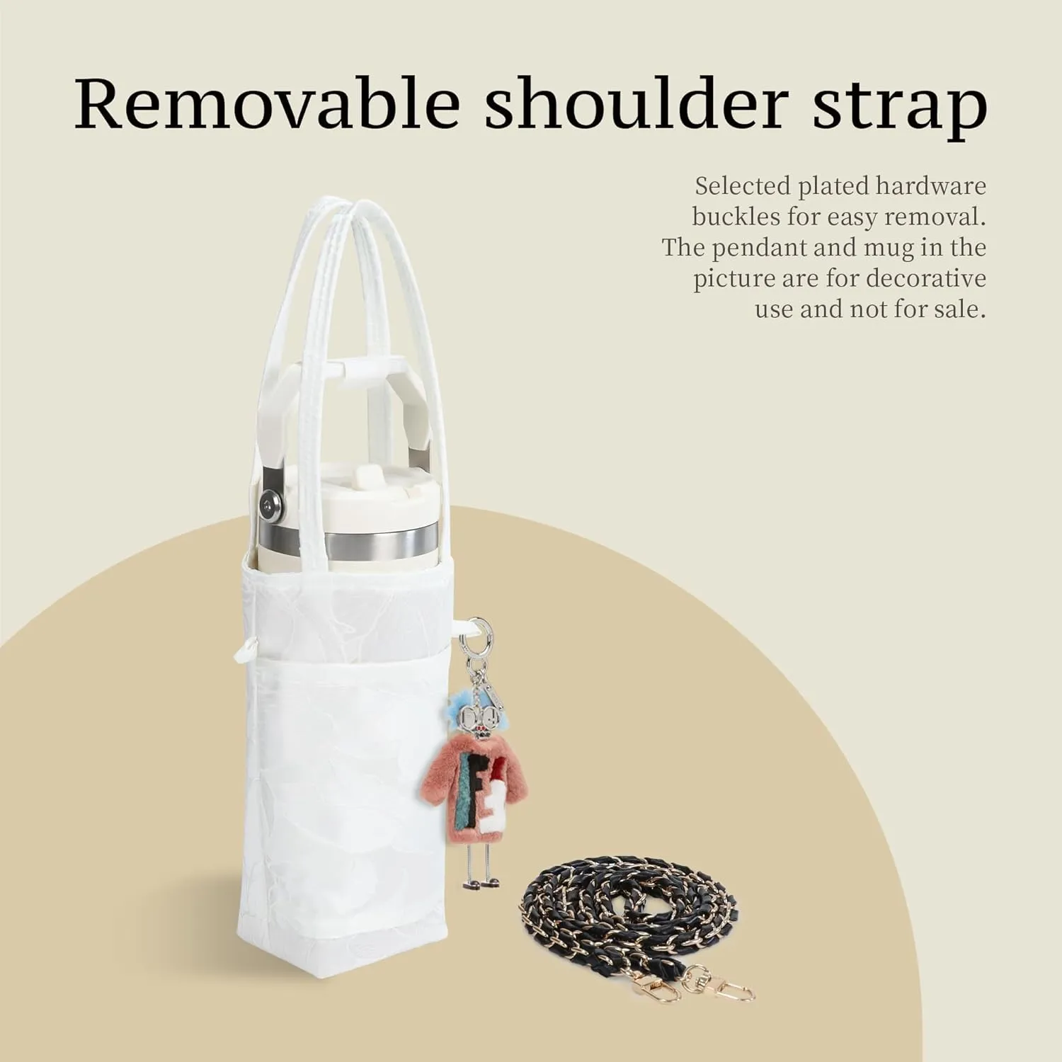 Crossbody Bags for Women, Lightweight and Foldable Bucket Bag, Water Bottle Holder Fit for Stanley Cup or Daily Use