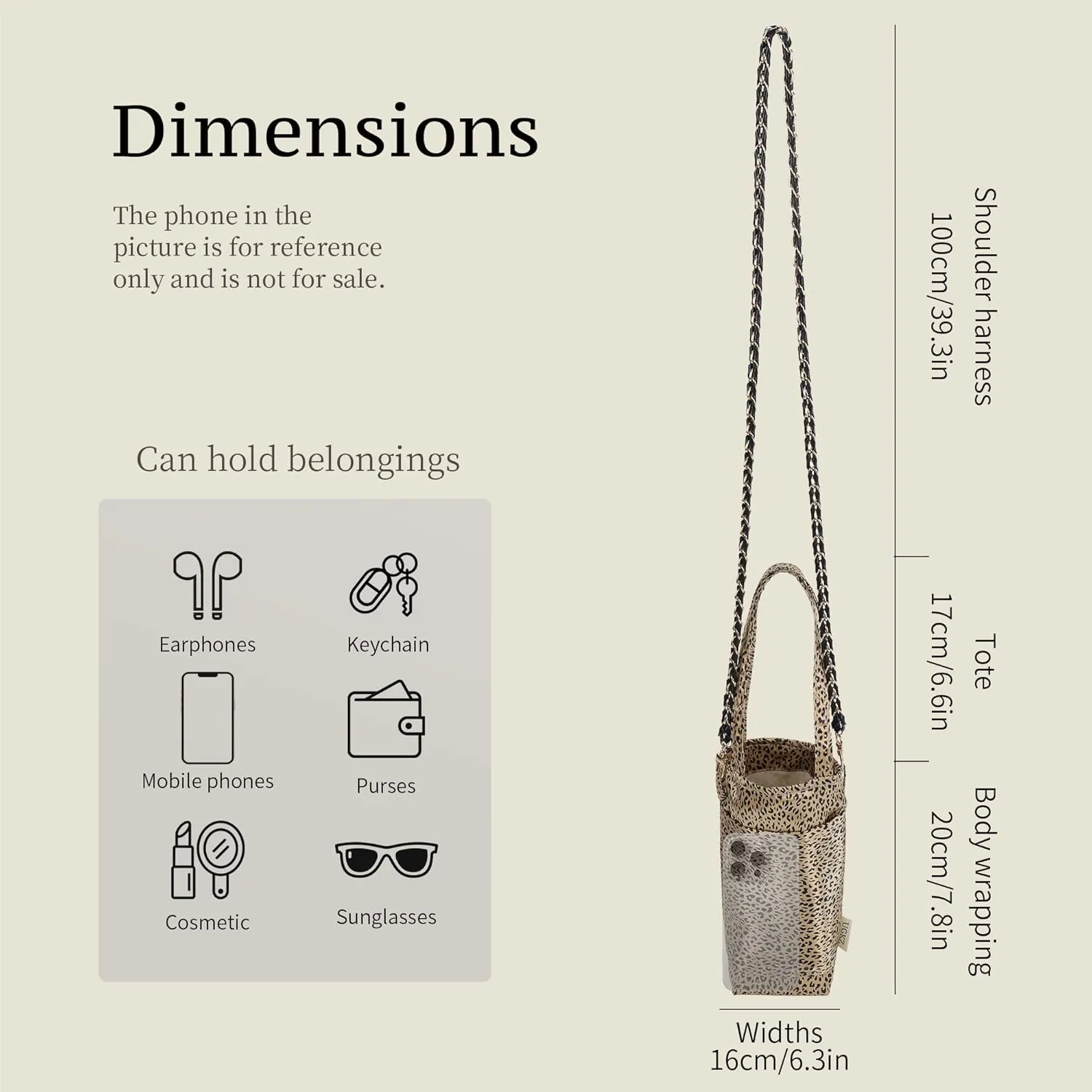 Crossbody Bags for Women, Lightweight and Foldable Bucket Bag, Water Bottle Holder Fit for Stanley Cup or Daily Use