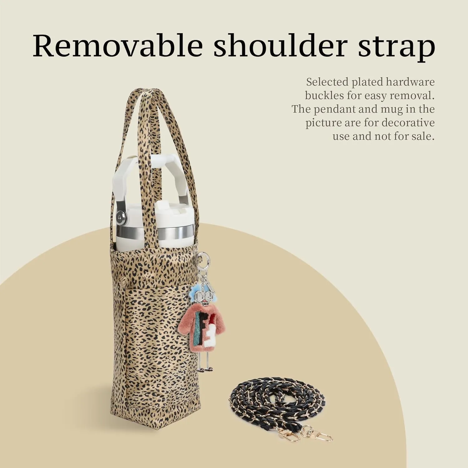 Crossbody Bags for Women, Lightweight and Foldable Bucket Bag, Water Bottle Holder Fit for Stanley Cup or Daily Use