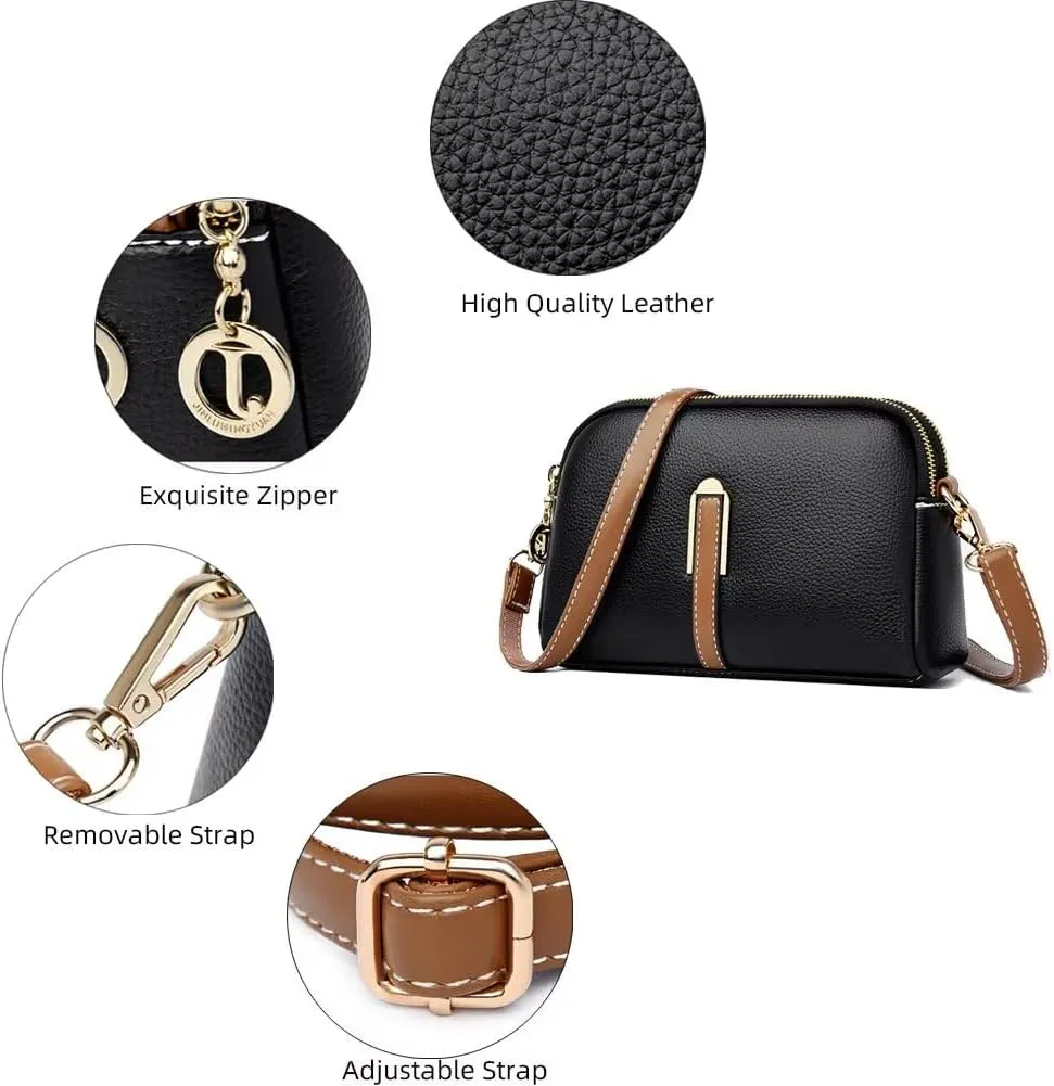 Crossbody Purse for Women Leather Purses and Handbags Designer Shoulder Bag Satchel Bag Everyday Purse for Daily Use