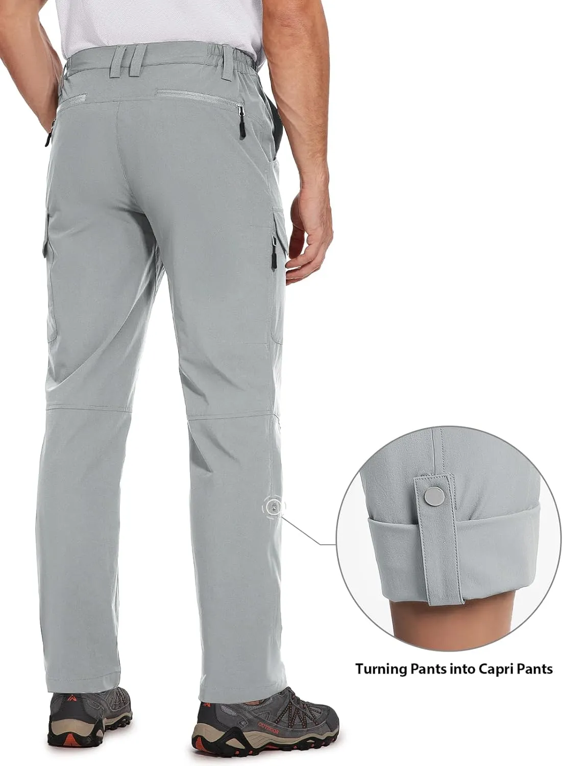 Cycorld Men's-Hiking-Pants-Lightweight-Water-Resistant-Quick-Dry Stretch Cargo Tactical Pants for Work Travel Camping Fishing