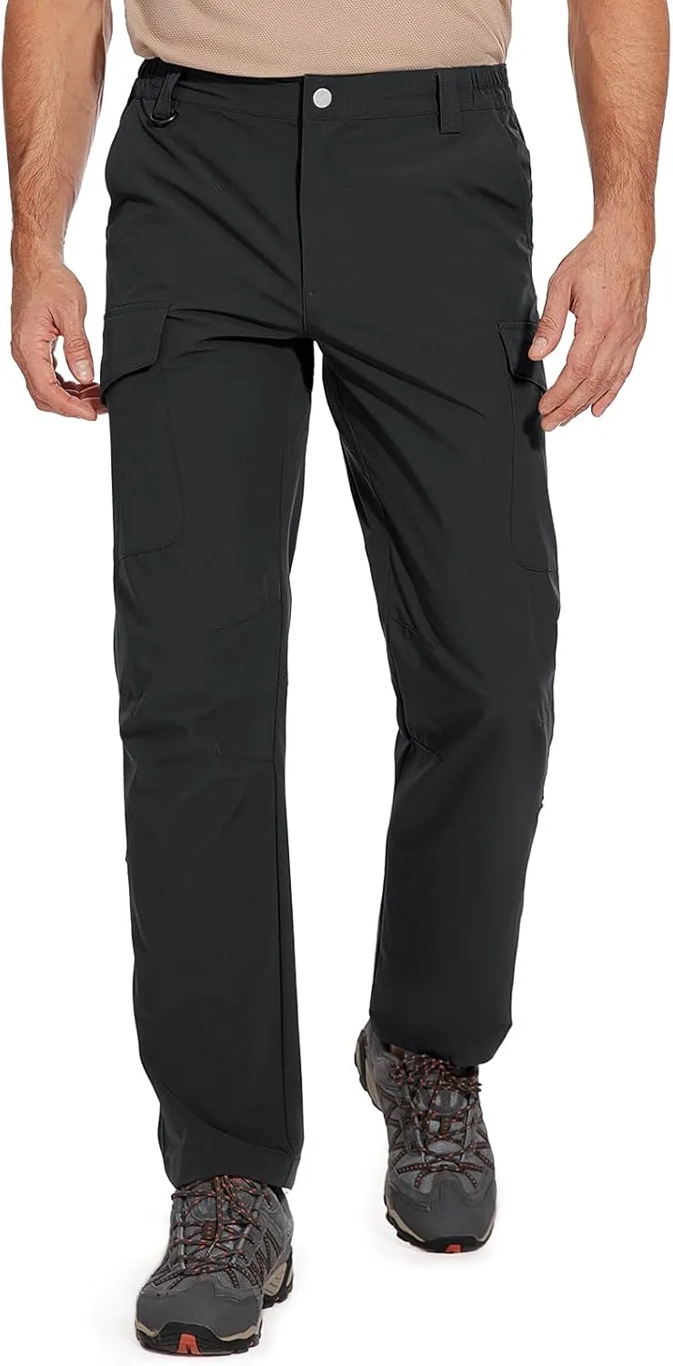 Cycorld Men's-Hiking-Pants-Lightweight-Water-Resistant-Quick-Dry Stretch Cargo Tactical Pants for Work Travel Camping Fishing