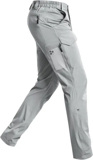 Cycorld Men's-Hiking-Pants-Lightweight-Water-Resistant-Quick-Dry Stretch Cargo Tactical Pants for Work Travel Camping Fishing