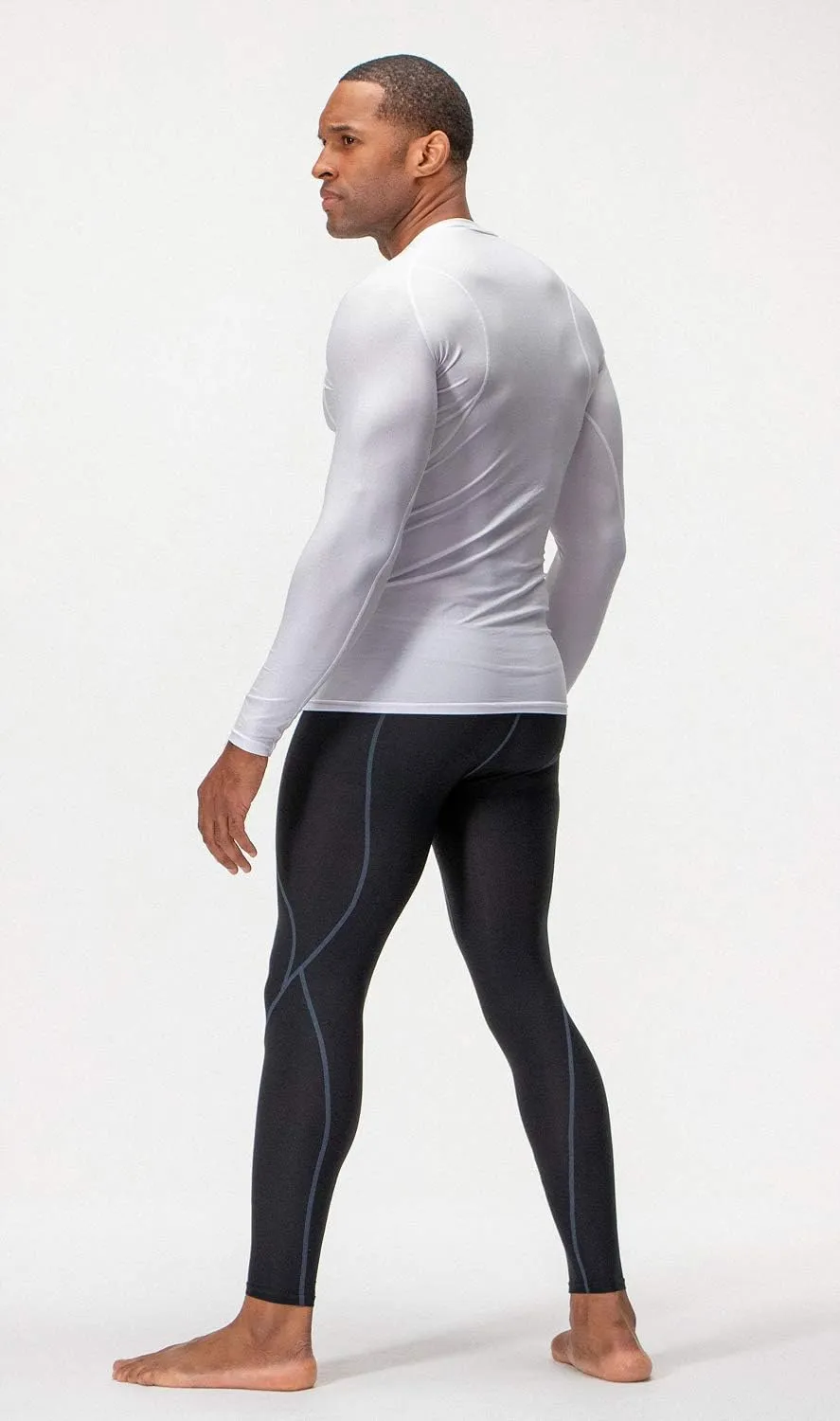 DEVOPS 3 Pack Men's UPF 50  Long Sleeve Compression Shirts Quick Dry, Cool Gear for Garage Garden Gym Yard and Workouts