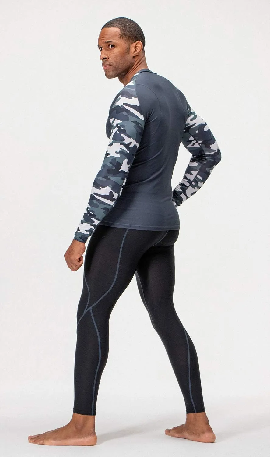 DEVOPS 3 Pack Men's UPF 50  Long Sleeve Compression Shirts Quick Dry, Cool Gear for Garage Garden Gym Yard and Workouts