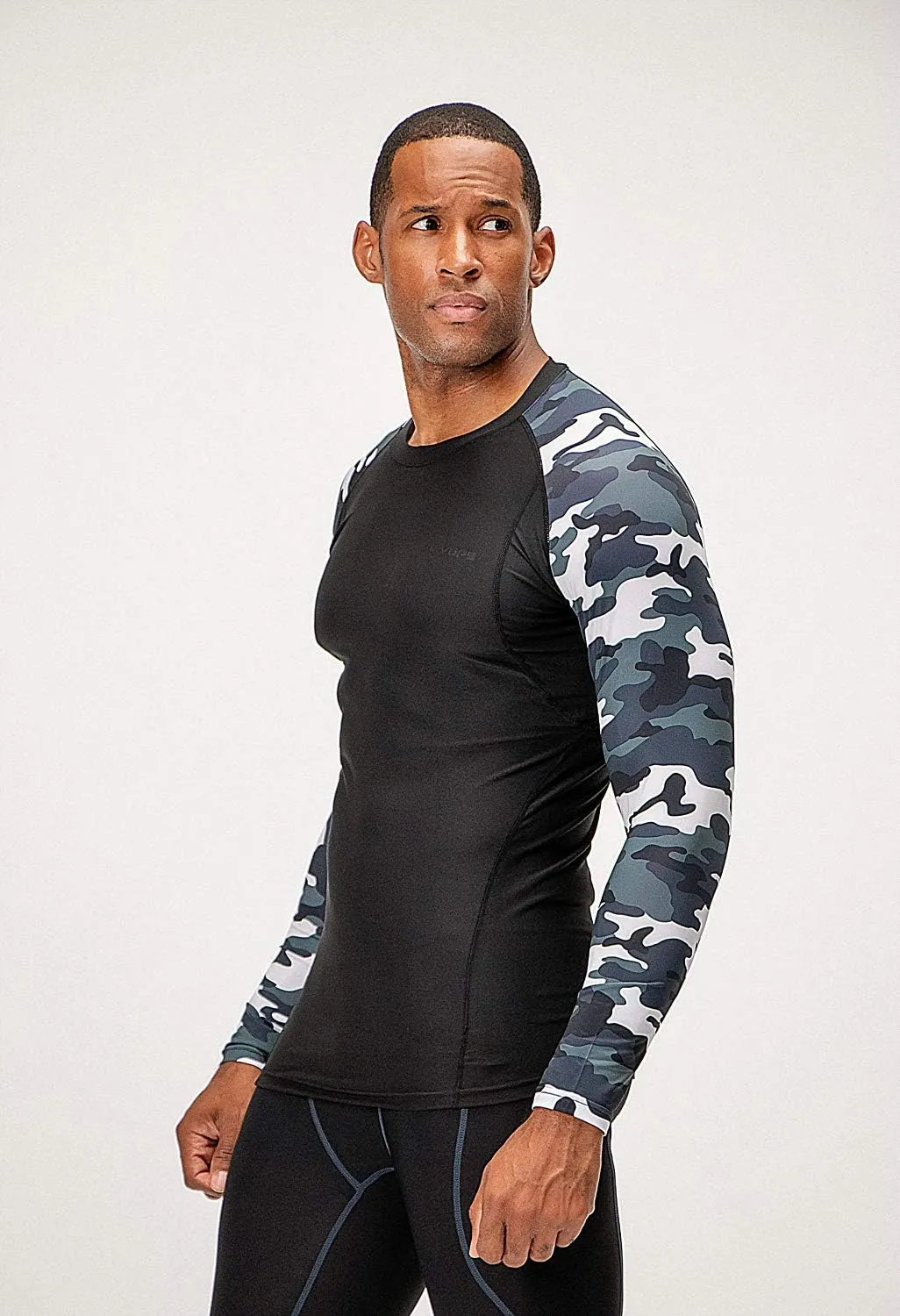 DEVOPS 3 Pack Men's UPF 50  Long Sleeve Compression Shirts Quick Dry, Cool Gear for Garage Garden Gym Yard and Workouts