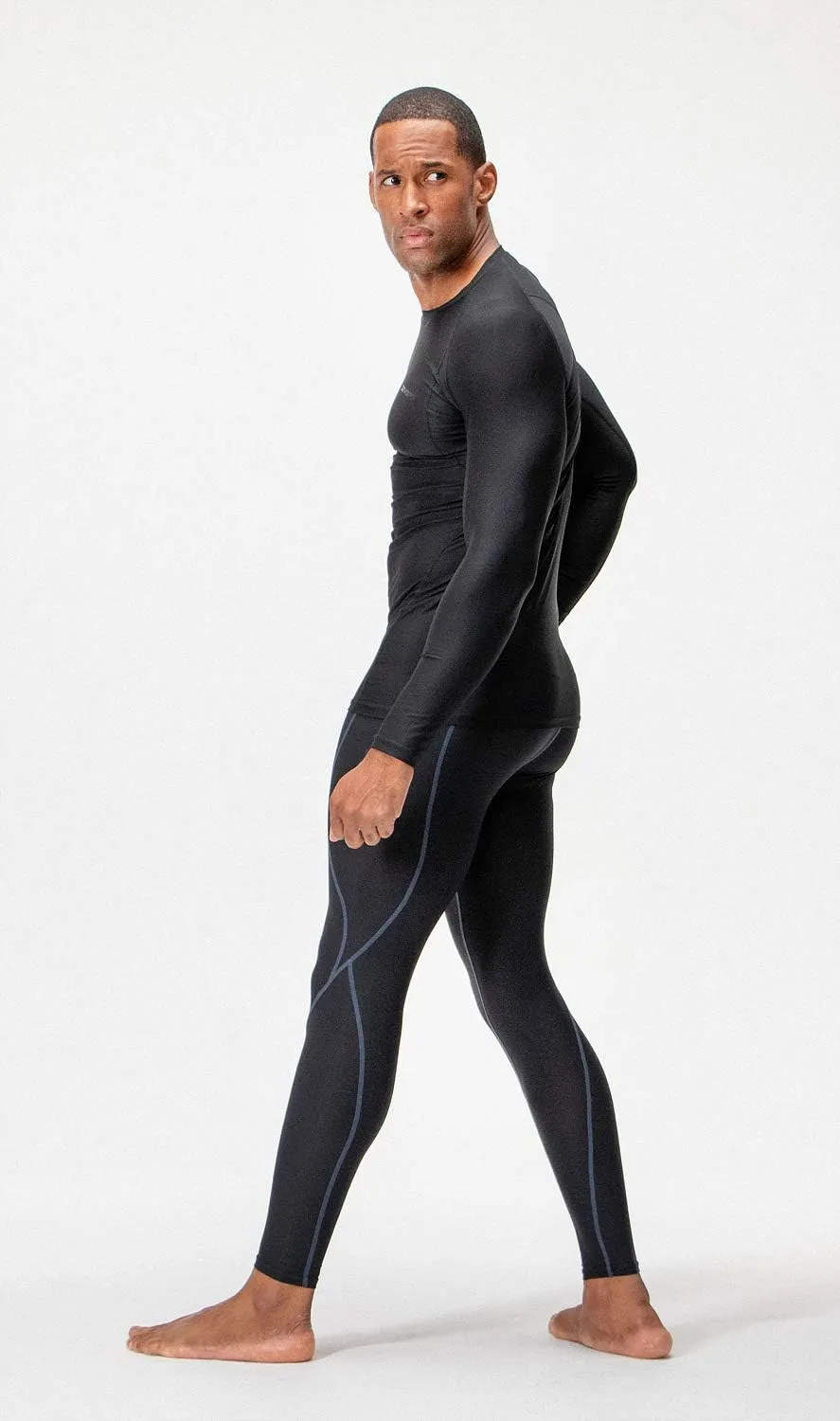 DEVOPS 3 Pack Men's UPF 50  Long Sleeve Compression Shirts Quick Dry, Cool Gear for Garage Garden Gym Yard and Workouts