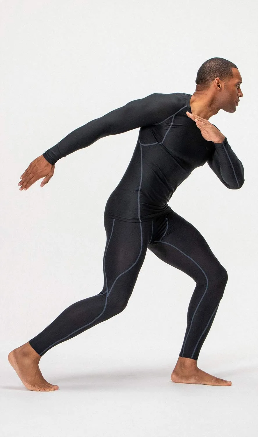 DEVOPS 3 Pack Men's UPF 50  Long Sleeve Compression Shirts Quick Dry, Cool Gear for Garage Garden Gym Yard and Workouts