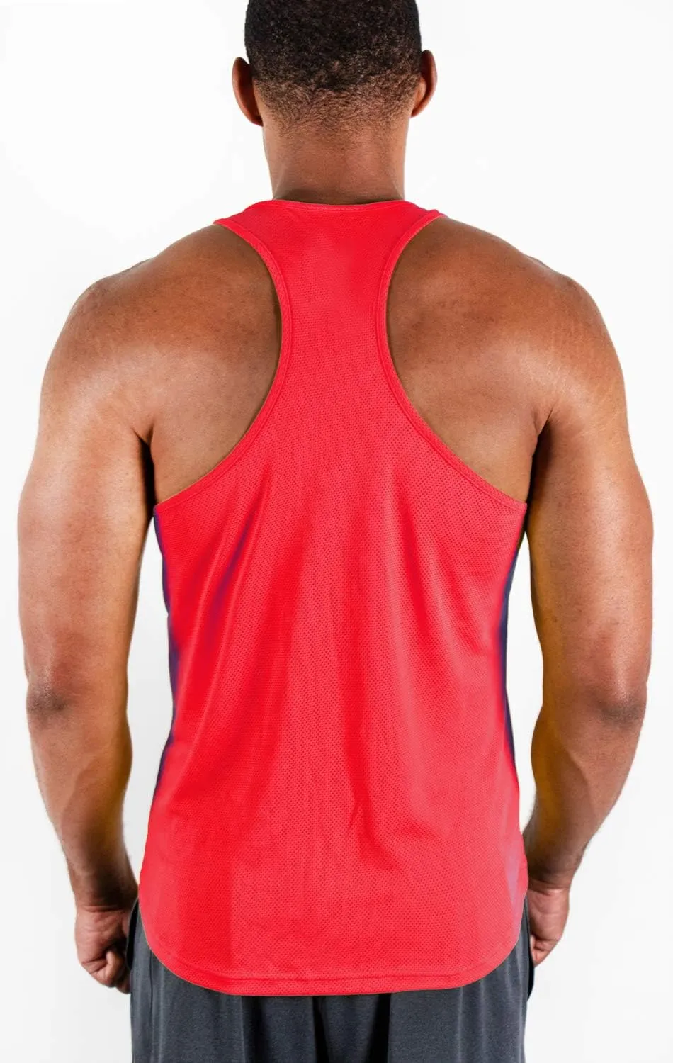 DEVOPS 3 Pack Men's Y-Back Dry Fit Muscle Gym Workout Tank Top