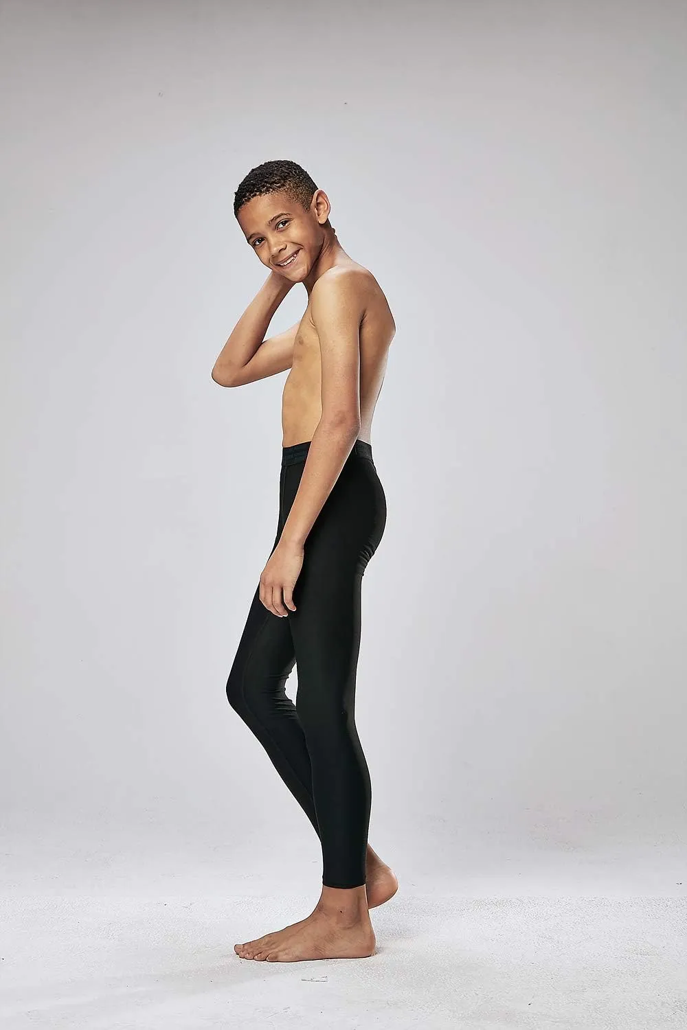 DEVOPS Boys 2~3 Pack UPF 50  Compression Tights Sport Leggings & Shirt