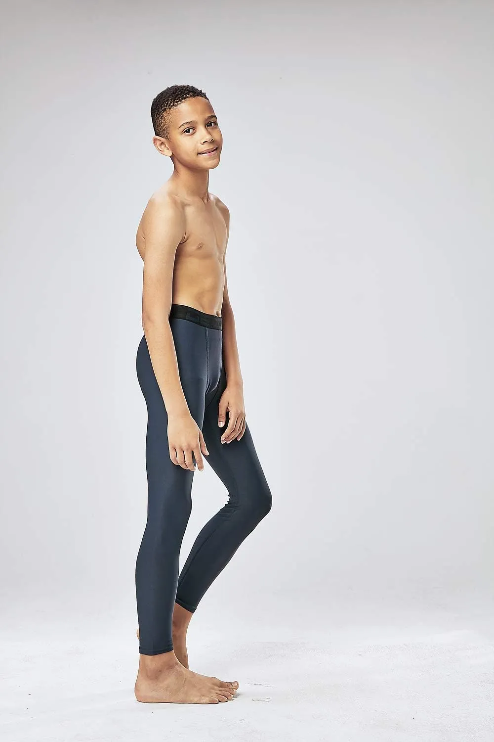 DEVOPS Boys 2~3 Pack UPF 50  Compression Tights Sport Leggings & Shirt