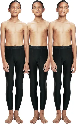DEVOPS Boys 2~3 Pack UPF 50  Compression Tights Sport Leggings & Shirt
