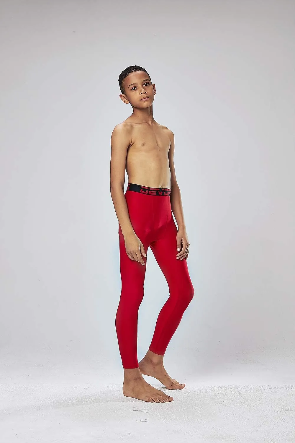 DEVOPS Boys 2~3 Pack UPF 50  Compression Tights Sport Leggings & Shirt