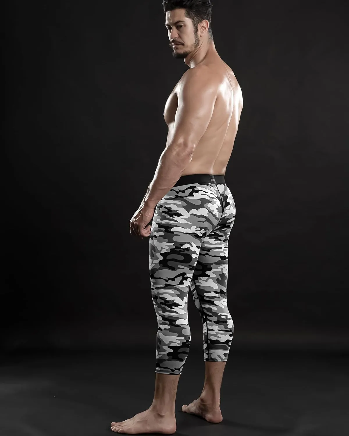 DRSKIN 3, 2 or 1 Pack Mens 3/4 Compression Pants Tights Leggings Shorts Sports Athletic Baselayer Running Workout Active
